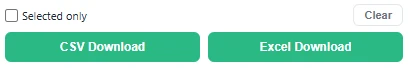 CSV Download and Excel Download buttons in MapsScraper